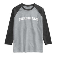 Cardinal Lovers Raglan Shirt Retro Varsity College Graphic