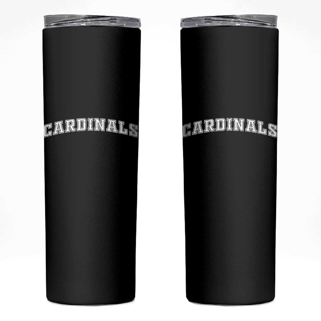 Cardinal Lovers Skinny Tumbler Retro Varsity College Graphic
