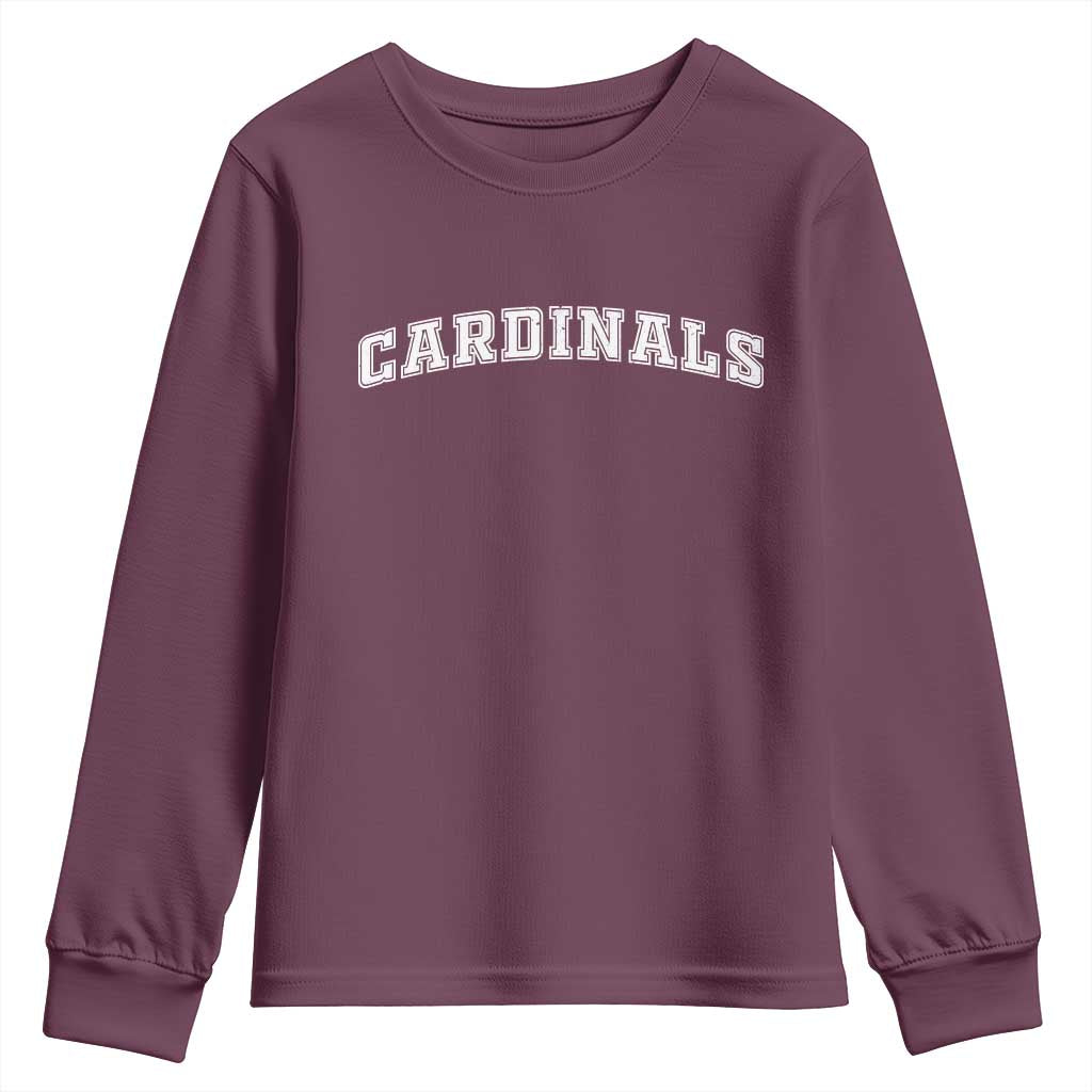 Cardinal Lovers Youth Sweatshirt Retro Varsity College Graphic