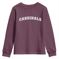 Cardinal Lovers Youth Sweatshirt Retro Varsity College Graphic