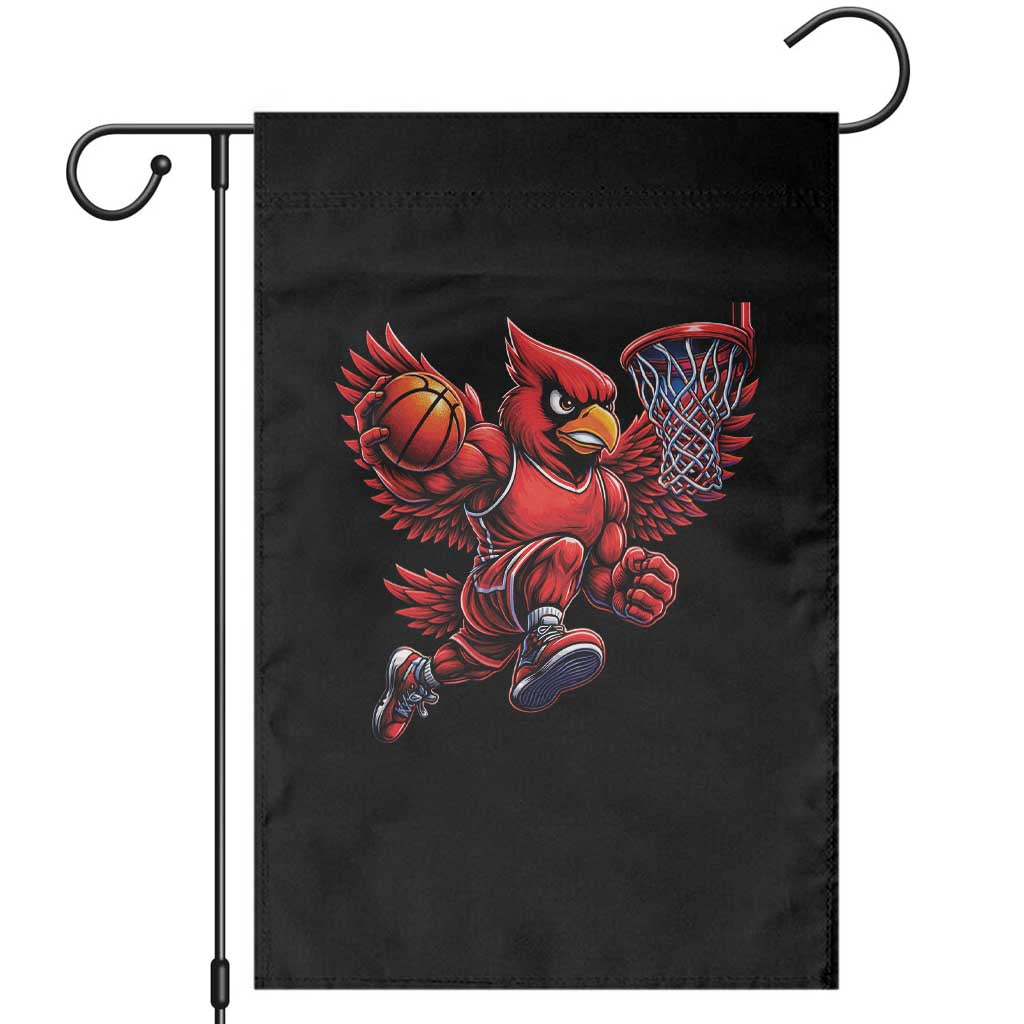 Cardinal Playing Basketball Graphic Garden Flag Dunk Mascot Sports Fan Gift