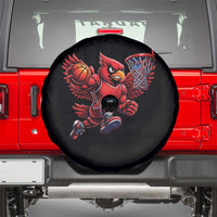 Cardinal Playing Basketball Graphic Spare Tire Cover Dunk Mascot Sports Fan Gift