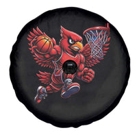 Cardinal Playing Basketball Graphic Spare Tire Cover Dunk Mascot Sports Fan Gift