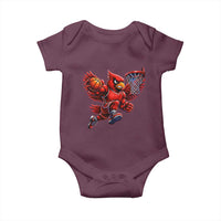 Cardinal Playing Basketball Graphic Baby Onesie Dunk Mascot Sports Fan Gift