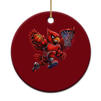 Cardinal Playing Basketball Graphic Ceramic Ornament Dunk Mascot Sports Fan Gift