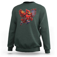 Cardinal Playing Basketball Graphic Sweatshirt Dunk Mascot Sports Fan Gift