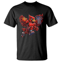 Cardinal Playing Basketball Graphic T Shirt Dunk Mascot Sports Fan Gift