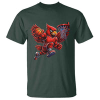 Cardinal Playing Basketball Graphic T Shirt Dunk Mascot Sports Fan Gift