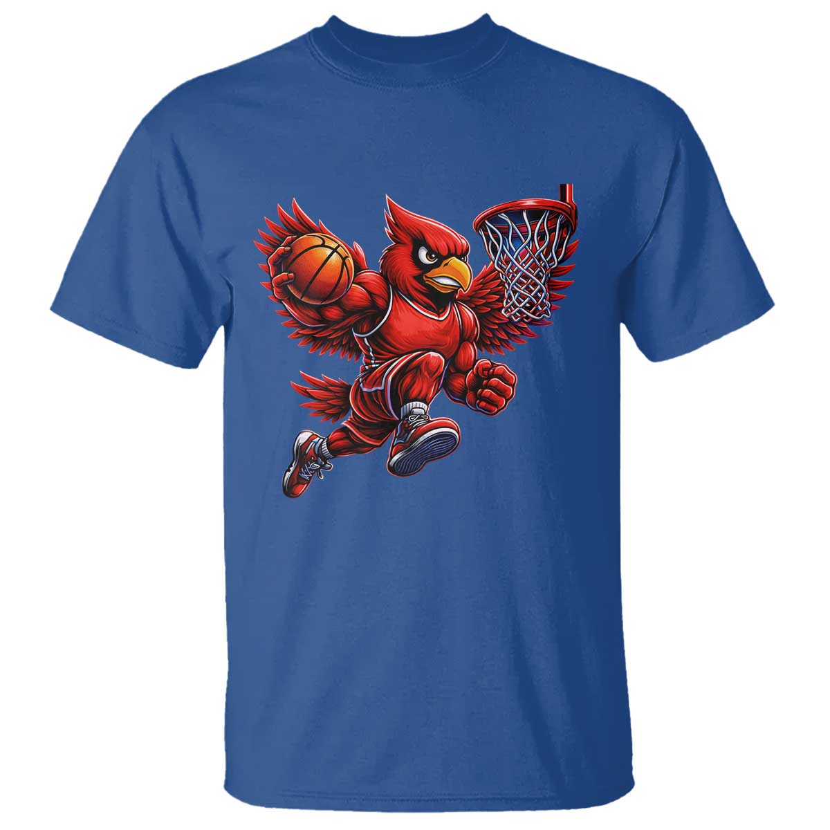 Cardinal Playing Basketball Graphic T Shirt Dunk Mascot Sports Fan Gift