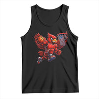 Cardinal Playing Basketball Graphic Tank Top Dunk Mascot Sports Fan Gift
