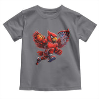 Cardinal Playing Basketball Graphic Toddler T Shirt Dunk Mascot Sports Fan Gift