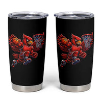 Cardinal Playing Basketball Graphic Tumbler Cup Dunk Mascot Sports Fan Gift