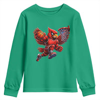 Cardinal Playing Basketball Graphic Youth Sweatshirt Dunk Mascot Sports Fan Gift