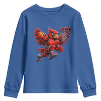 Cardinal Playing Basketball Graphic Youth Sweatshirt Dunk Mascot Sports Fan Gift