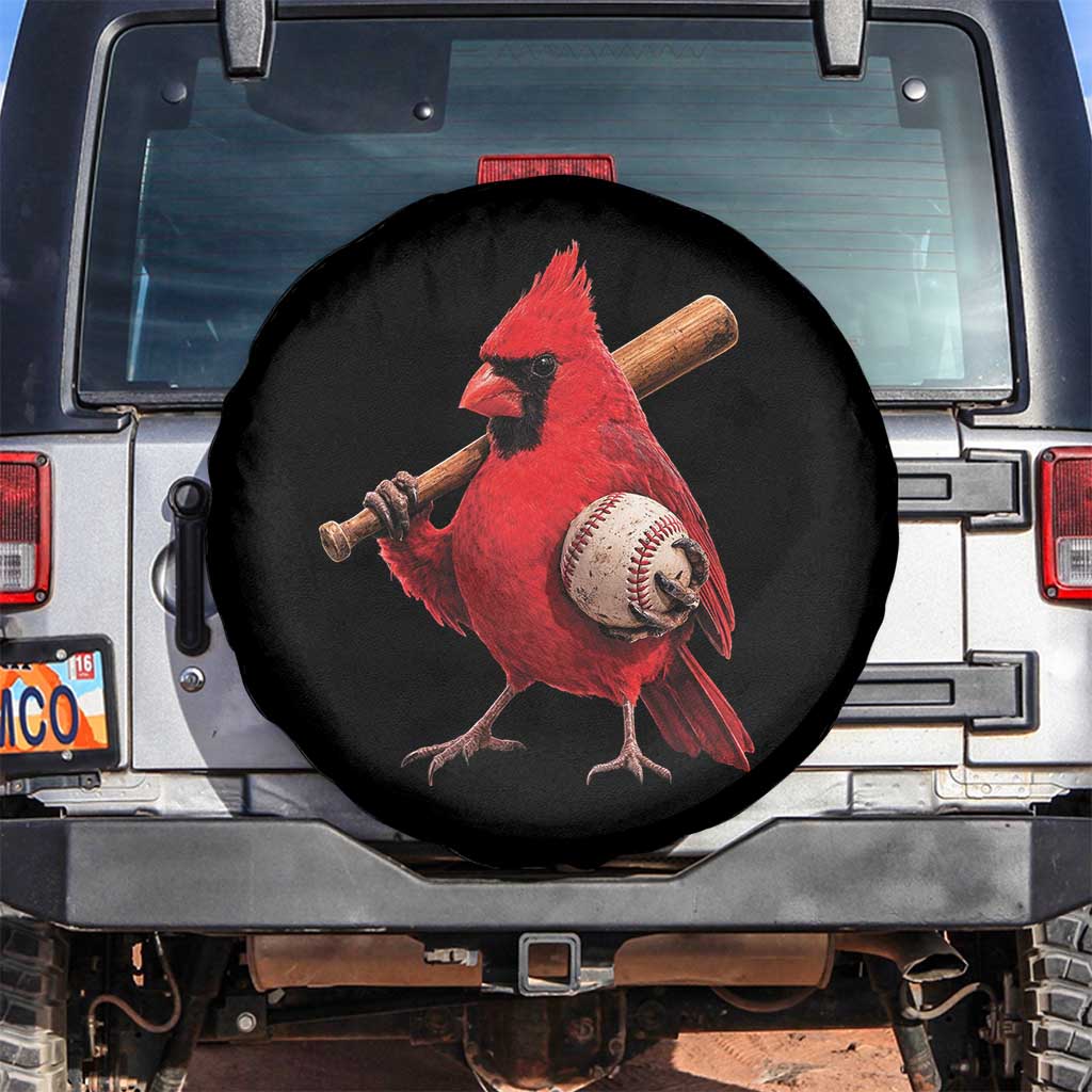 Cardinals Baseball Player Spare Tire Cover Retro STL Redbird Fan Bird Mascot Baseball
