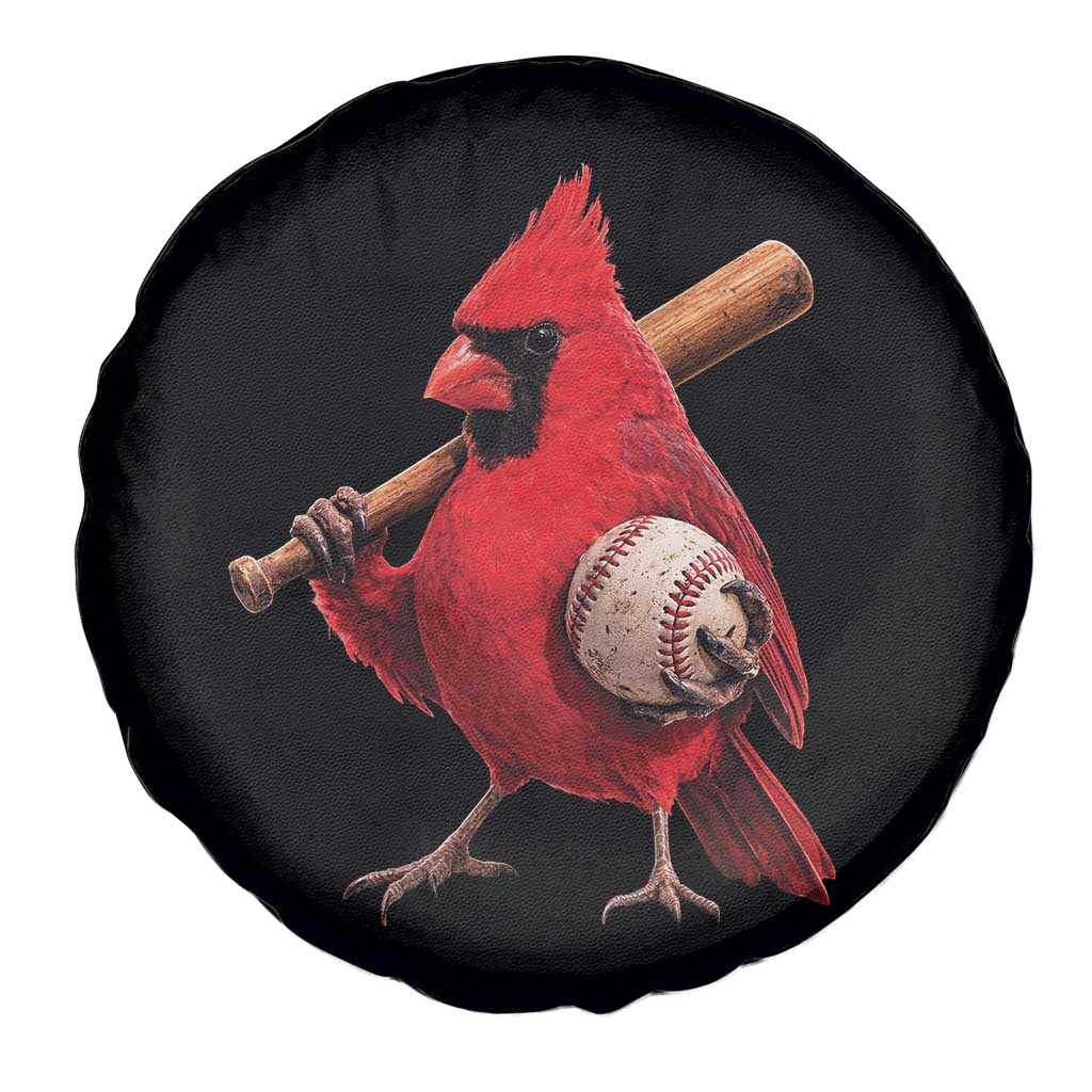 Cardinals Baseball Player Spare Tire Cover Retro STL Redbird Fan Bird Mascot Baseball