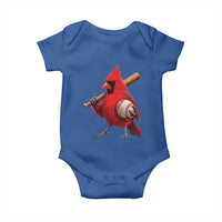 Cardinals Baseball Player Baby Onesie Retro STL Redbird Fan Bird Mascot Baseball