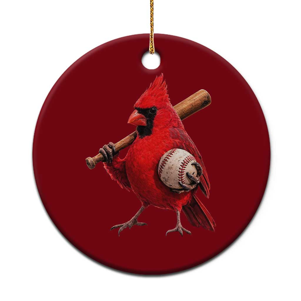 Cardinals Baseball Player Ceramic Ornament Retro STL Redbird Fan Bird Mascot Baseball