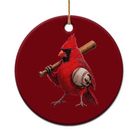 Cardinals Baseball Player Ceramic Ornament Retro STL Redbird Fan Bird Mascot Baseball