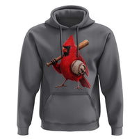 Cardinals Baseball Player Hoodie Retro STL Redbird Fan Bird Mascot Baseball