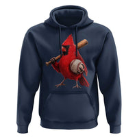 Cardinals Baseball Player Hoodie Retro STL Redbird Fan Bird Mascot Baseball