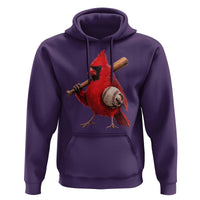 Cardinals Baseball Player Hoodie Retro STL Redbird Fan Bird Mascot Baseball