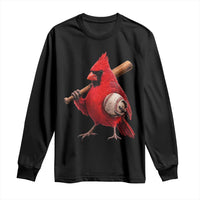 Cardinals Baseball Player Long Sleeve Shirt Retro STL Redbird Fan Bird Mascot Baseball