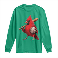 Cardinals Baseball Player Long Sleeve Shirt Retro STL Redbird Fan Bird Mascot Baseball