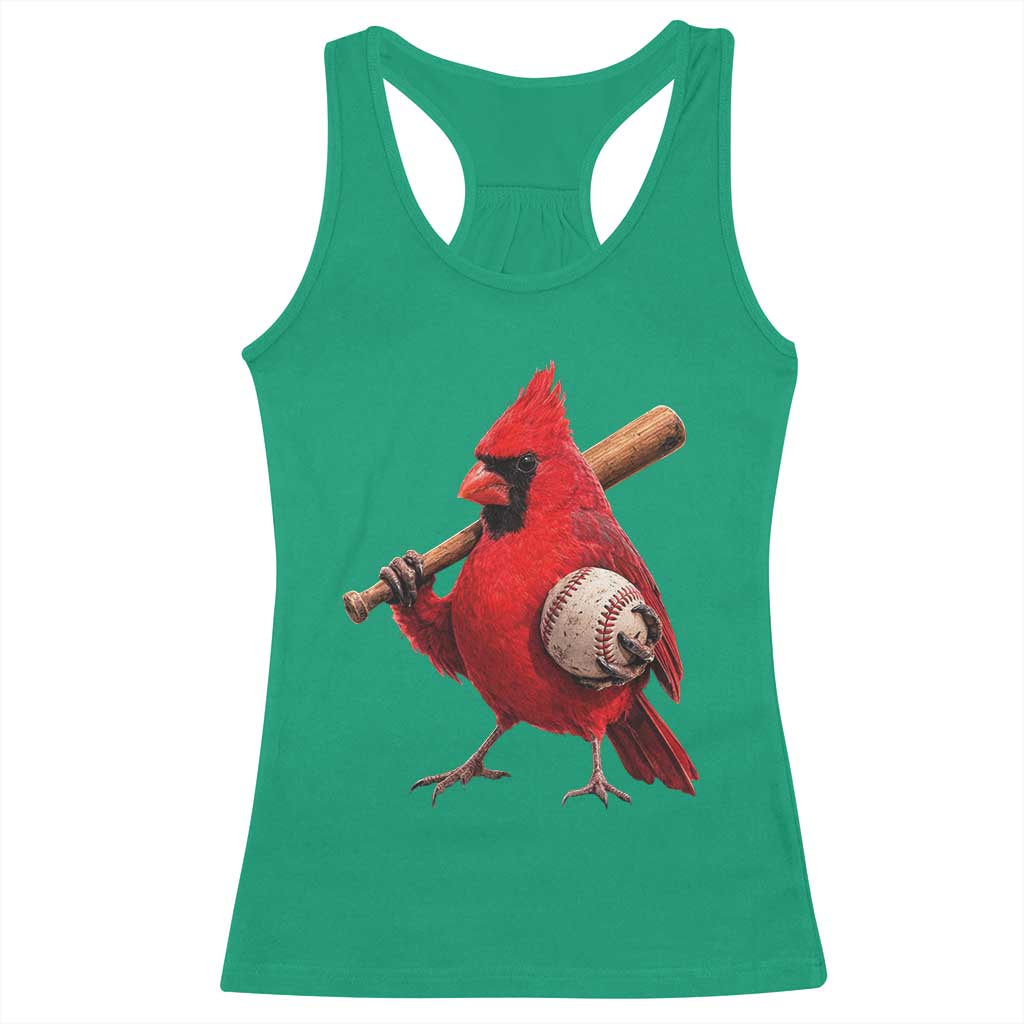 Cardinals Baseball Player Racerback Tank Top Retro STL Redbird Fan Bird Mascot Baseball
