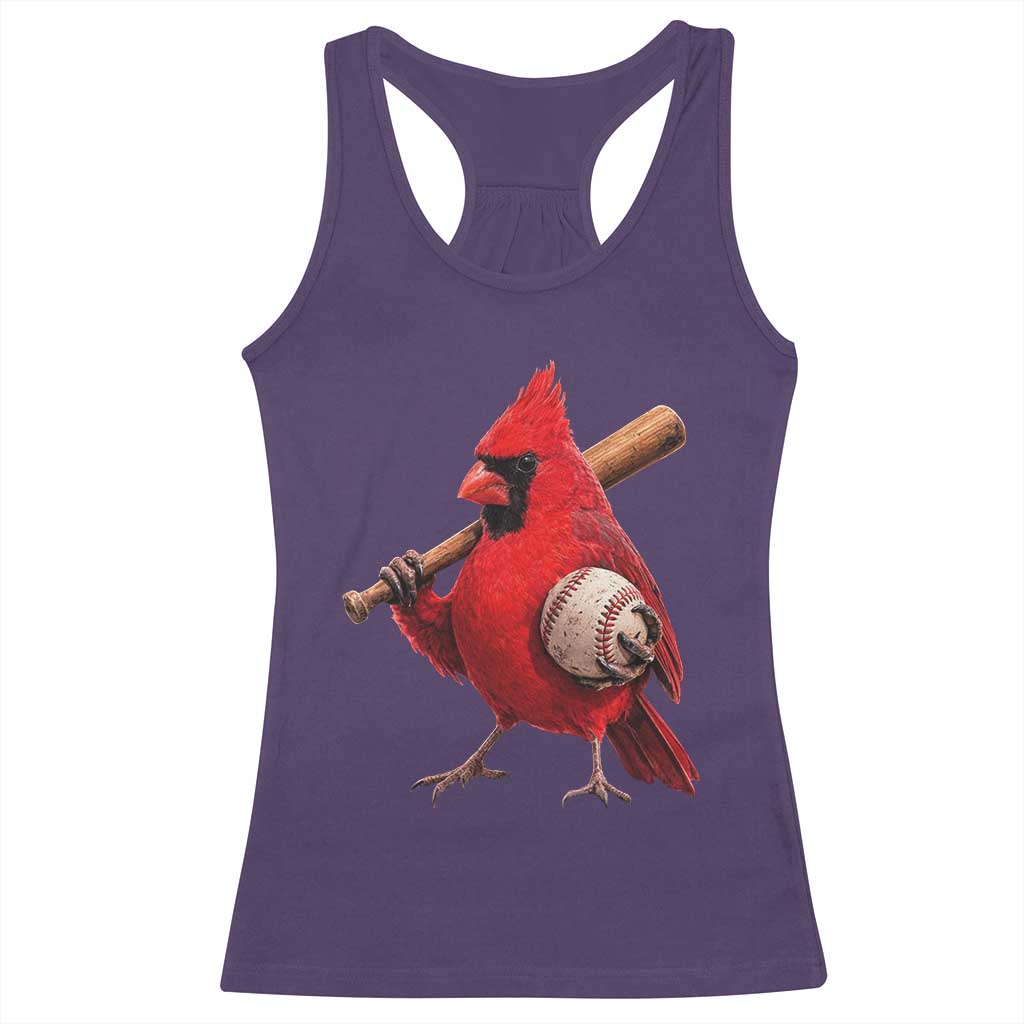 Cardinals Baseball Player Racerback Tank Top Retro STL Redbird Fan Bird Mascot Baseball