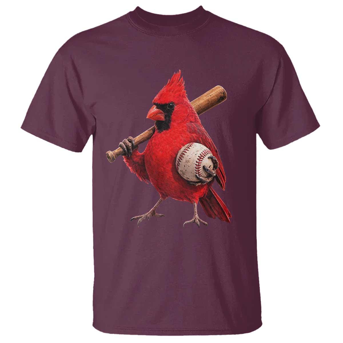 Cardinals Baseball Player T Shirt Retro STL Redbird Fan Bird Mascot Baseball