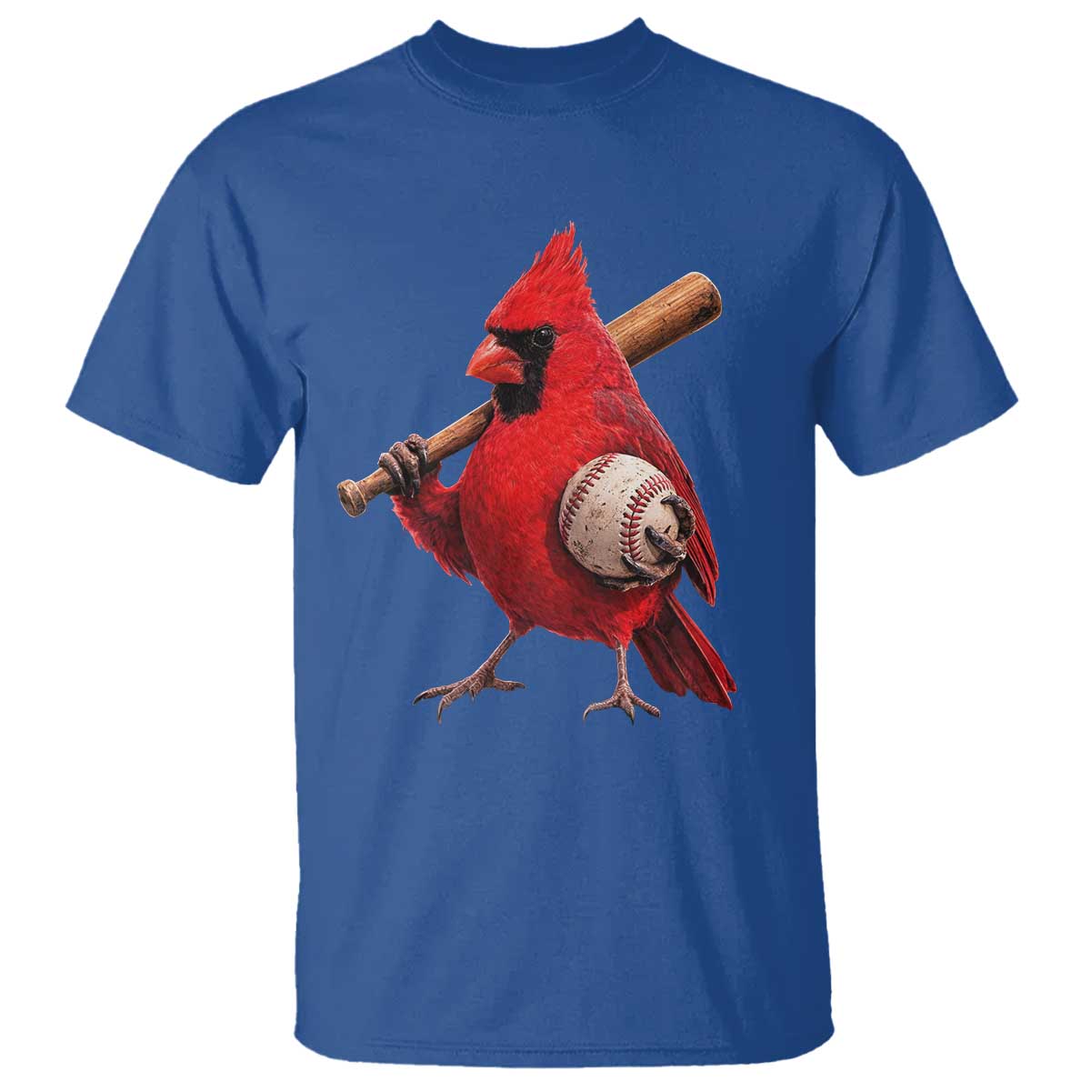 Cardinals Baseball Player T Shirt Retro STL Redbird Fan Bird Mascot Baseball