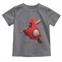 Cardinals Baseball Player Toddler T Shirt Retro STL Redbird Fan Bird Mascot Baseball