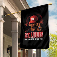 314 St Louis Garden Flag Red Hat African American Woman STL City Pride Area Code