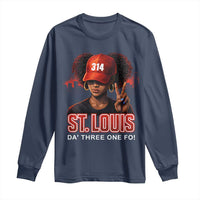 314 St Louis Long Sleeve Shirt Red Hat African American Woman STL City Pride Area Code