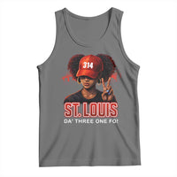 314 St Louis Tank Top Red Hat African American Woman STL City Pride Area Code