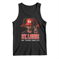 314 St Louis Tank Top Red Hat African American Woman STL City Pride Area Code