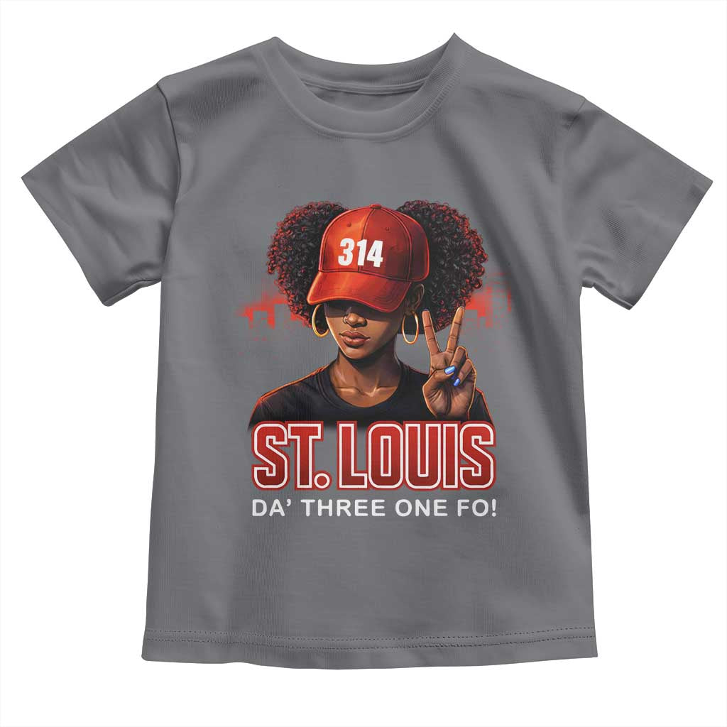 314 St Louis Toddler T Shirt Red Hat African American Woman STL City Pride Area Code