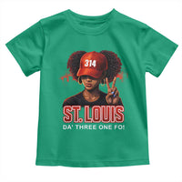314 St Louis Toddler T Shirt Red Hat African American Woman STL City Pride Area Code