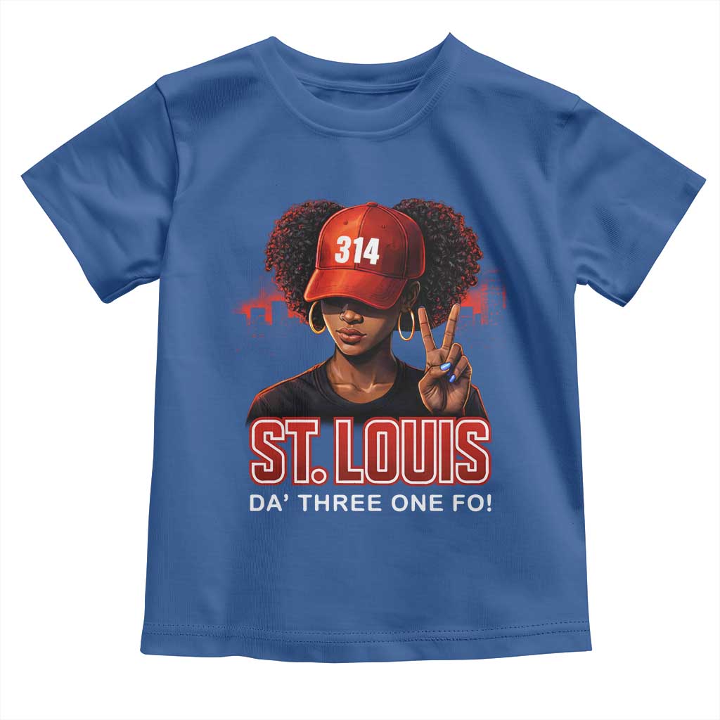 314 St Louis Toddler T Shirt Red Hat African American Woman STL City Pride Area Code