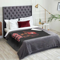 314 STL Throw Blanket Red Hat African American Woman  Area Code St Louis City Pride