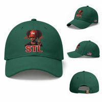 314 STL Baseball Cap Red Hat African American Woman  Area Code St Louis City Pride