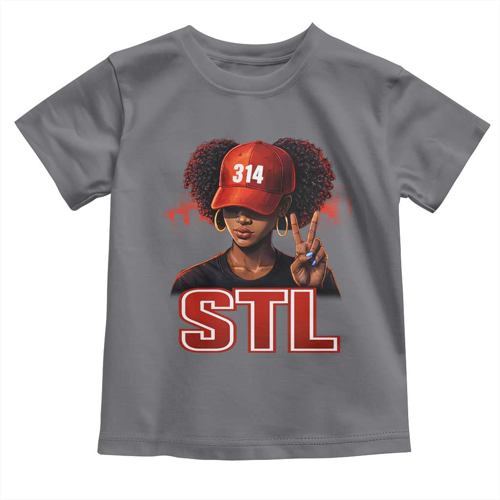 314 STL Toddler T Shirt Red Hat African American Woman  Area Code St Louis City Pride