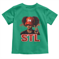 314 STL Toddler T Shirt Red Hat African American Woman  Area Code St Louis City Pride