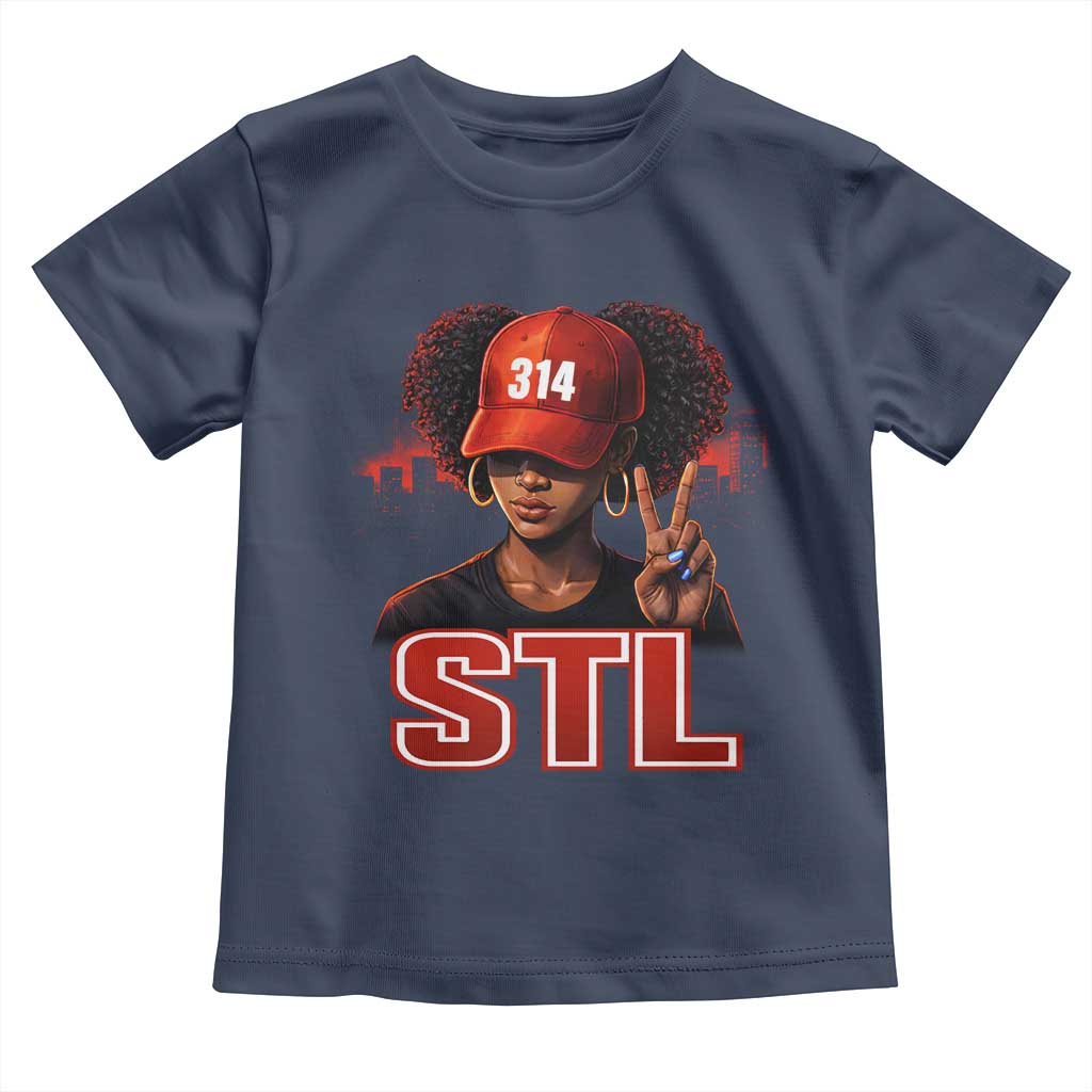 314 STL Toddler T Shirt Red Hat African American Woman  Area Code St Louis City Pride