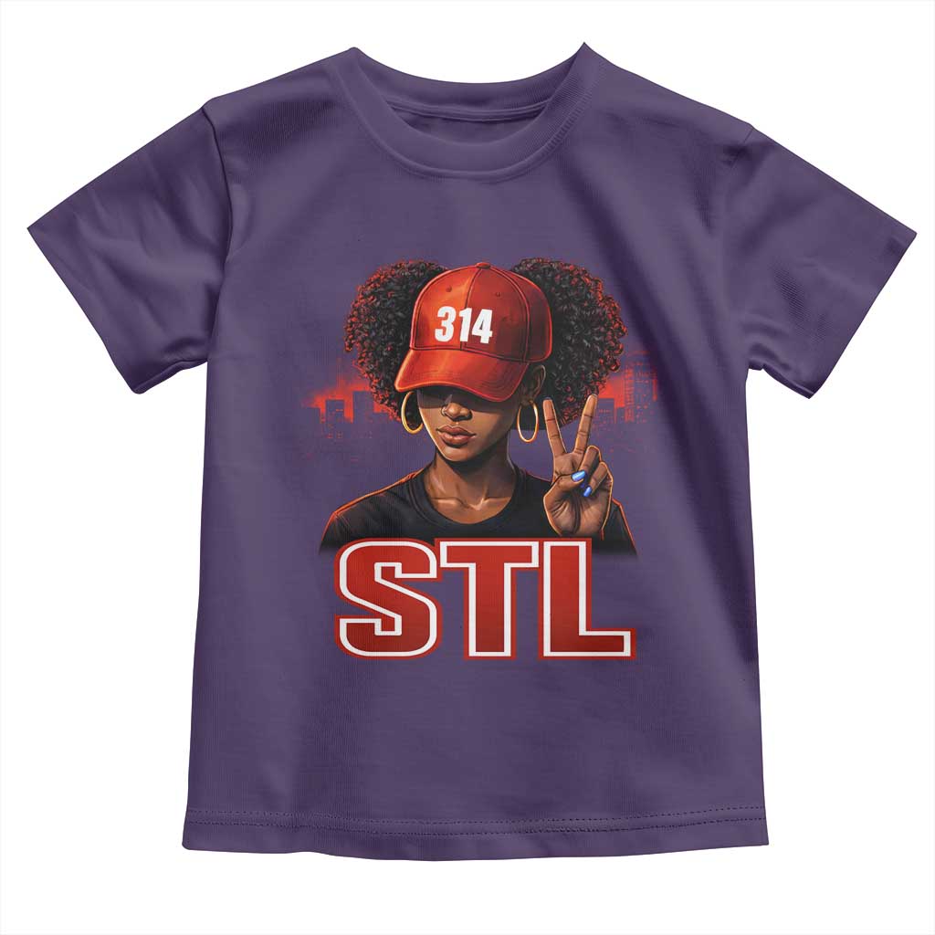 314 STL Toddler T Shirt Red Hat African American Woman  Area Code St Louis City Pride