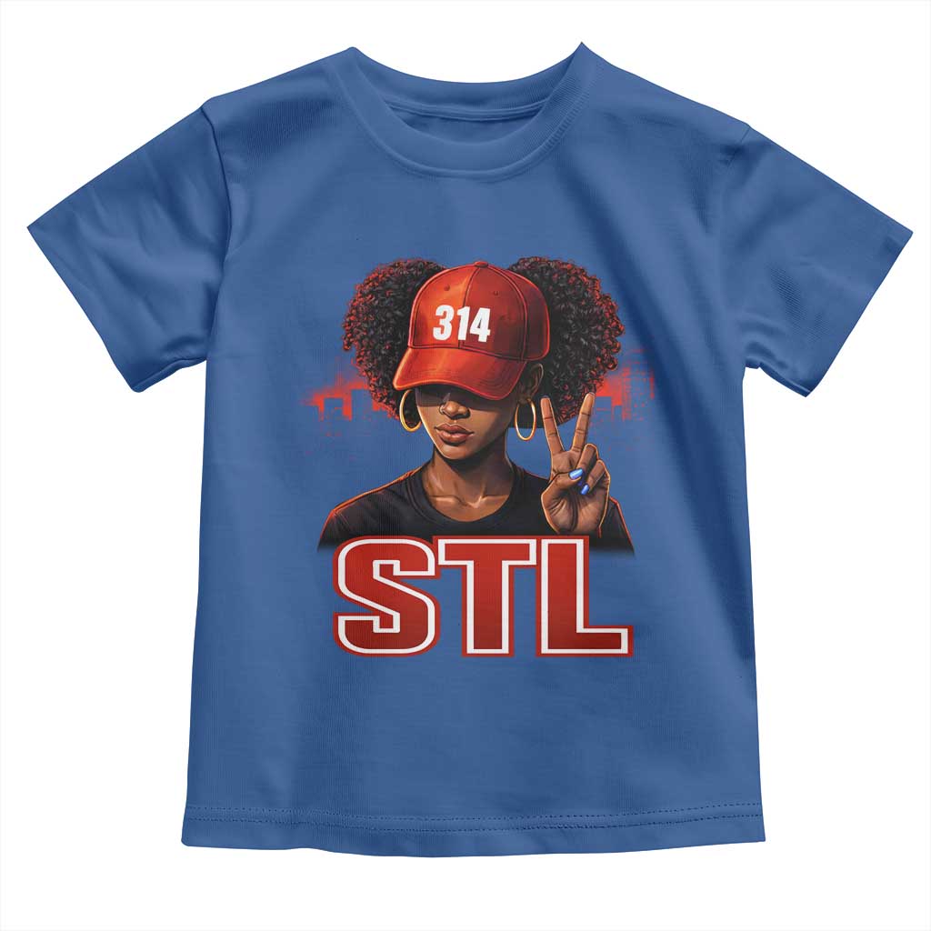 314 STL Toddler T Shirt Red Hat African American Woman  Area Code St Louis City Pride