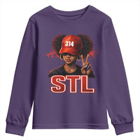 314 STL Youth Sweatshirt Red Hat African American Woman  Area Code St Louis City Pride