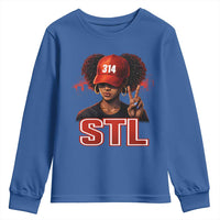 314 STL Youth Sweatshirt Red Hat African American Woman  Area Code St Louis City Pride