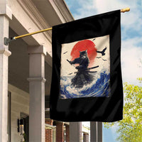 Samurai Cat Garden Flag Vintage Japanese Art Anime Ukiyo-e Warrior - Wonder Print Shop